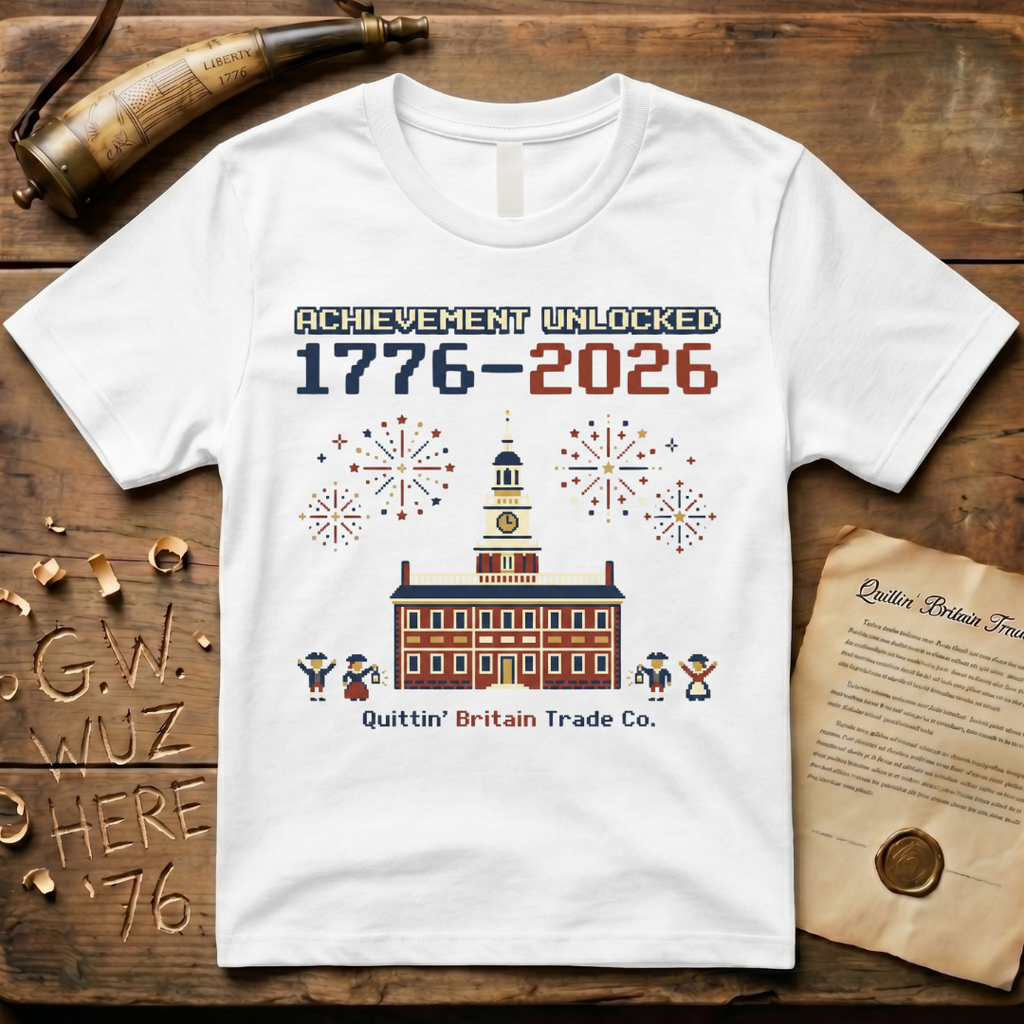 8-Bit Semiquincentennial Achievement Unlocked 1776-2026 T-Shirt