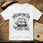 Spilling The Tea Since '73 Classic Black Cargo Ship T-Shirt