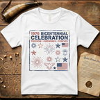 Retro 1976 Bicentennial Celebration Freedom, Fireworks, Forever T-Shirt