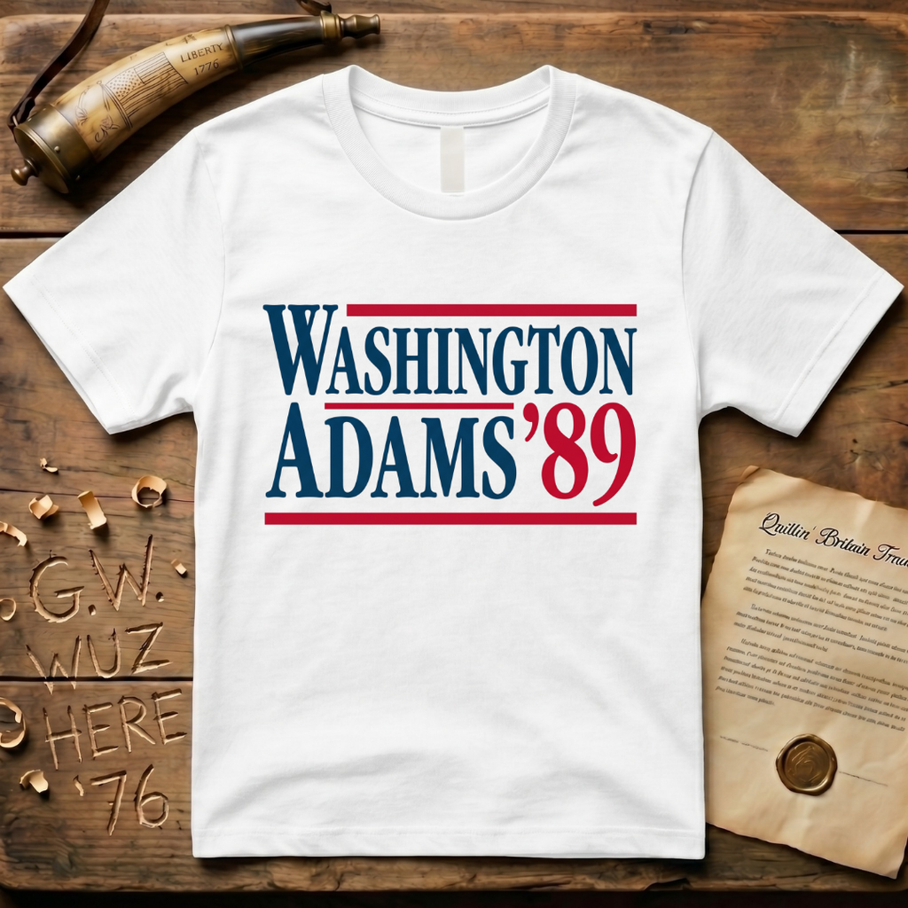 Washington - Adams '89 Classic Presidential Campaign T-Shirt