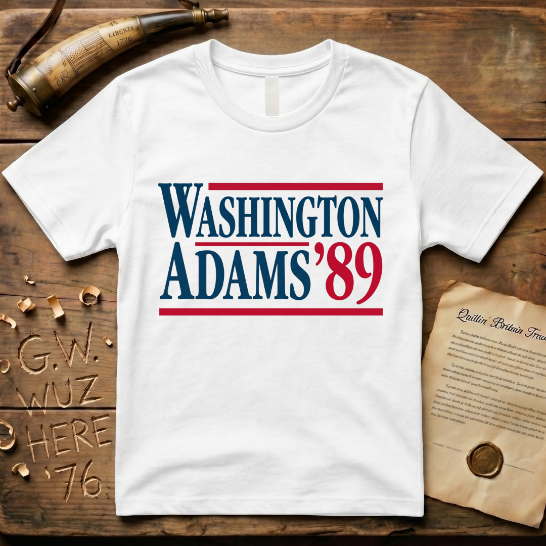 Washington - Adams '89 Classic Presidential Campaign T-Shirt