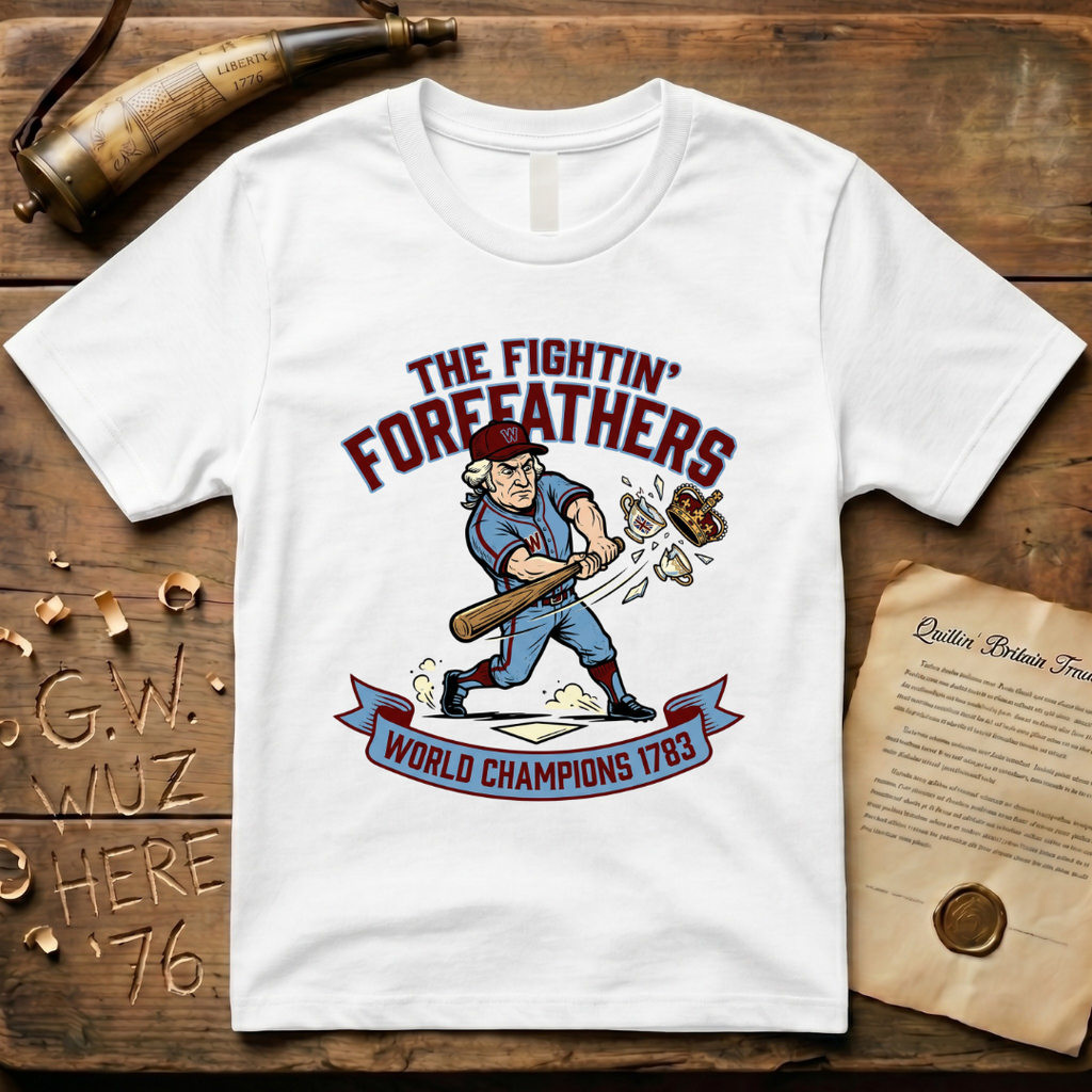 The Fightin' Forefathers George Washington Baseball Batter T-Shirt