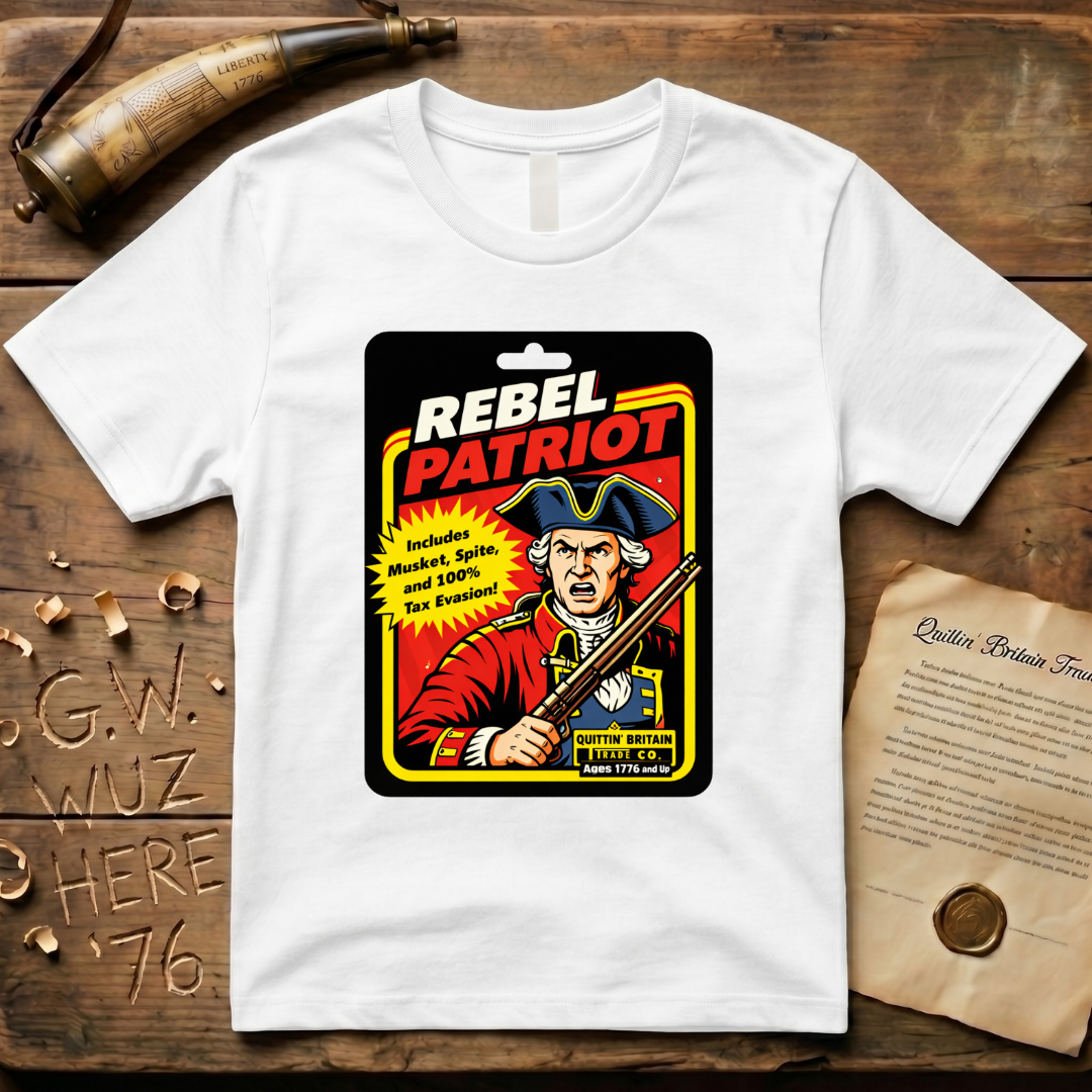 Rebel Patriot Action Figure Ages 1776 T-Shirt