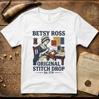 Betsy Ross The Original Stitch Drop American Flag 1776 T-Shirt