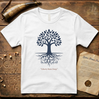 Liberty Runs Deep Minimalist Liberty Tree Skull Roots T-Shirt