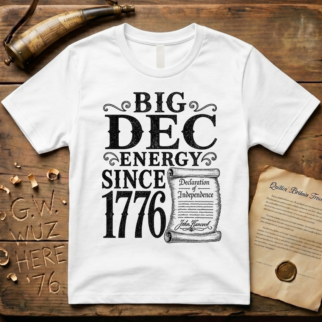 Big DEC Energy Since 1776 Declaration of Independence Light T-Shirt
