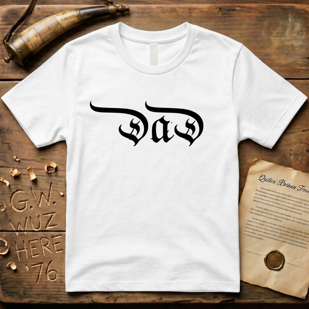 "Dad" Declaration of Independence Font Father's Day Light T-Shirt