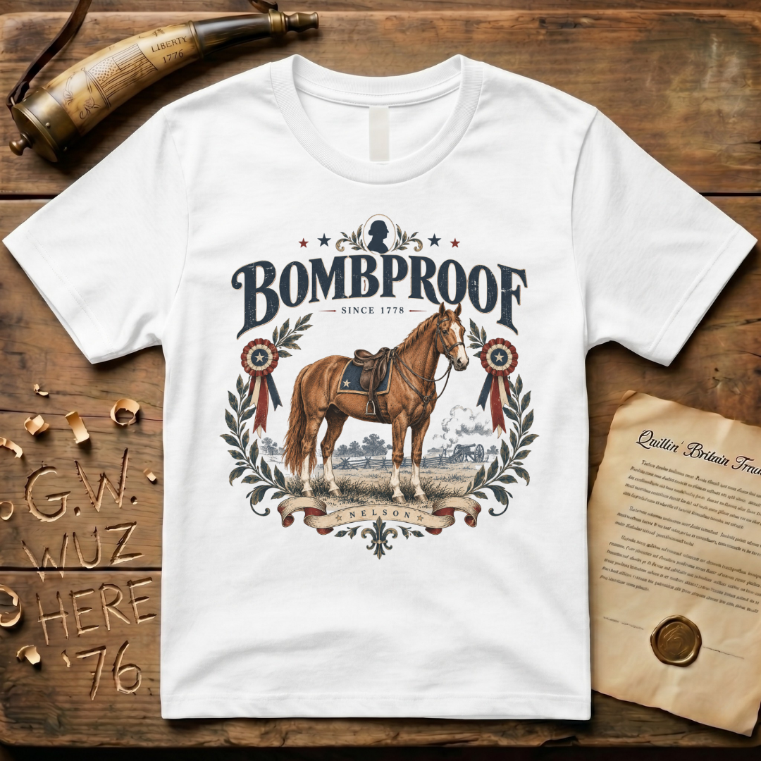 Nelson - George Washington's Horse is "Bombproof" T-Shirt