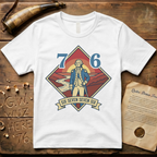 Six-Seven Seven-Six George Washington Retro Landscape 1776 T-Shirt